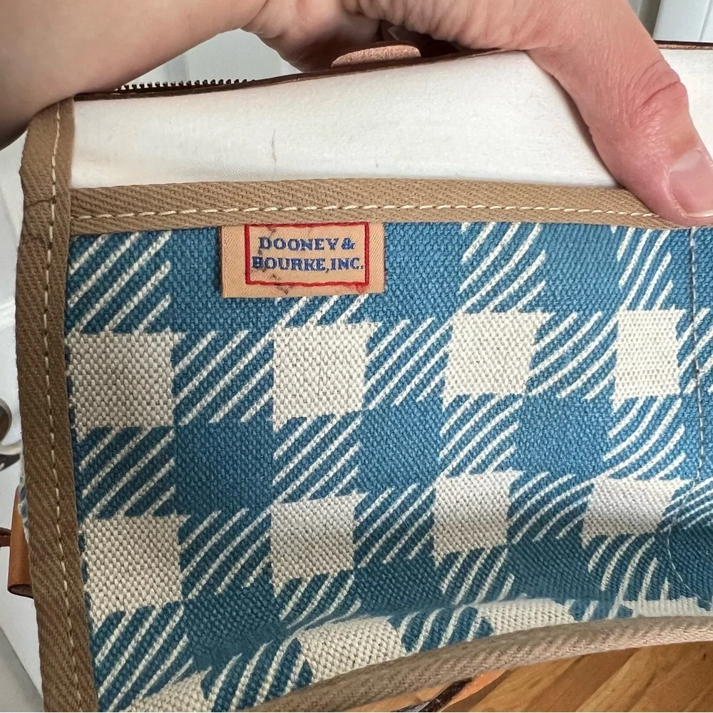 Dooney & Bourke vintage purse. Blue & white gingham - Picture 6 of 11